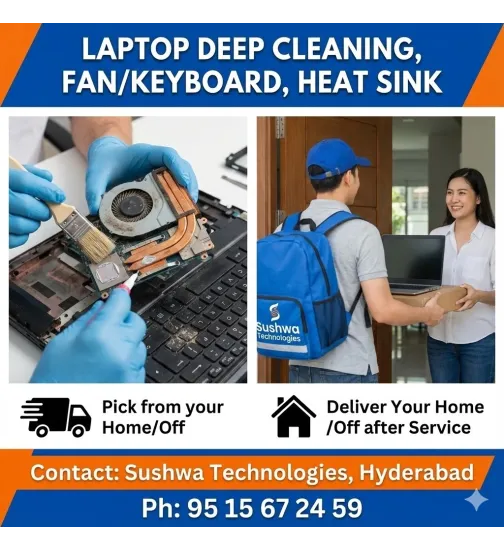 Laptop Deep Cleaning, Fan Cleaning & Heat Sink Service