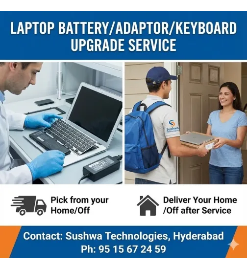 Laptop Battery / Adaptor / Keyboard Upgrade & Replacement Service