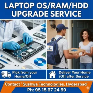 Laptop RAM / HDD / SSD Upgrade & OS Installation Service