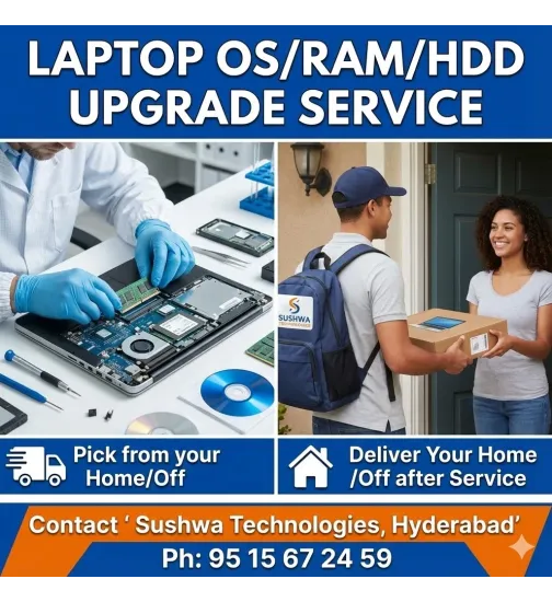 Laptop RAM / HDD / SSD Upgrade & OS Installation Service