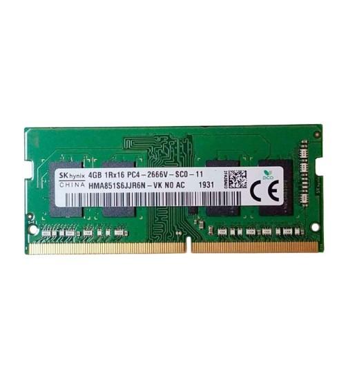 Used SK Hynix 4GB DDR4 Laptop Ram